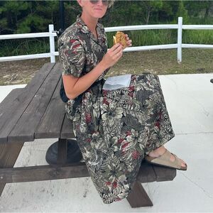 Hawaiian Shirt Midi Dress